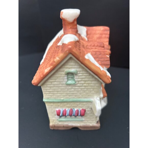 Bakery Ceramic Tealight Holder Miniature House Cottage Style Christmas Vintage - Picture 11 of 11